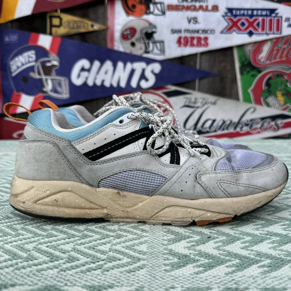 Size 9.5 - KARHU Unisex Fusion 2.0 Sneakers Gray/Blue/Ivy Lace Up‎